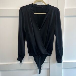 Abercrombie & Fitch Black Wrap Bodysuit